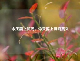 今天要上班吗，今天要上班吗英文