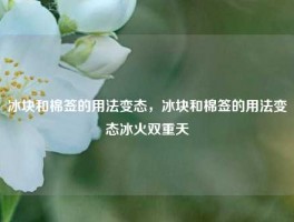 冰块和棉签的用法变态，冰块和棉签的用法变态冰火双重天
